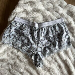 Victoria's Secret Gray Leopard Lace Shorts